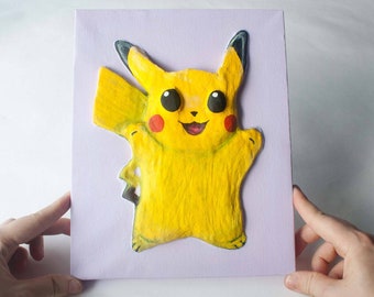 DIY Pikachu Pokemon Inspired 3D Picture Craft Kit for Children and Adults Suitable for beginners