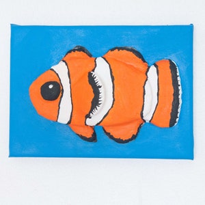DIY Beginner Clownfish Fish 3D Picture Arts and Crafts Kit for Children and Adults.