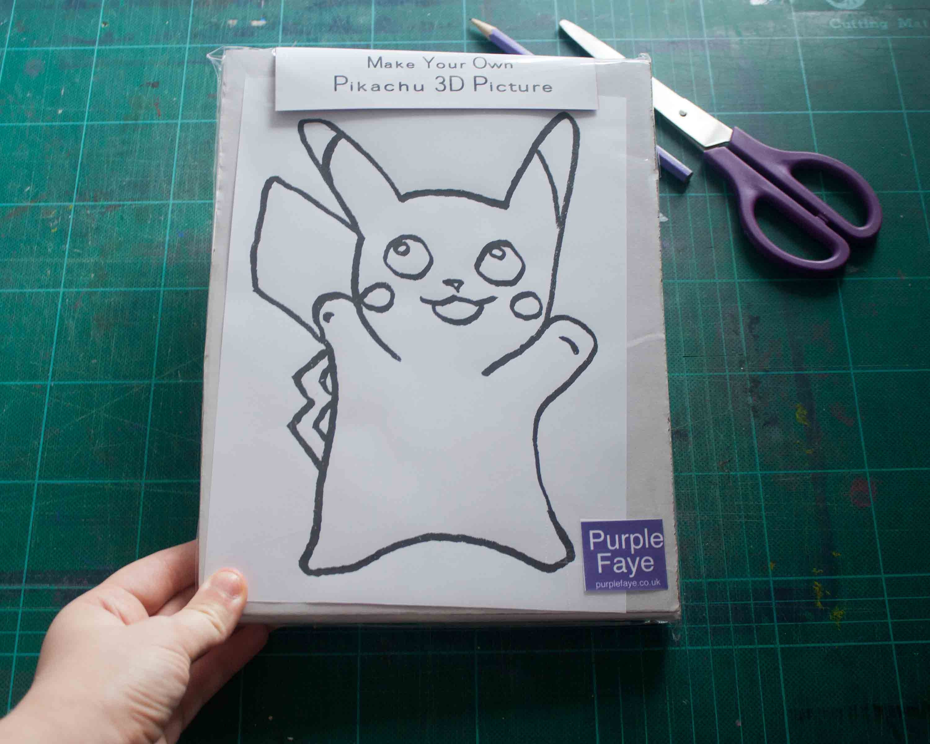 DIY Pikachu Pokemon Inspired 3D Picture Craft Kit for Children and Adults  Suitable for Beginners 