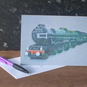Tarjeta del Día del Padre Flying Scotsman Train