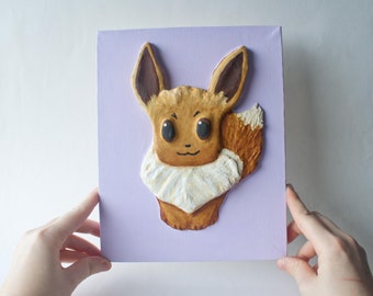 Eevee Pokemon Inspired 3D Picture Craft Kit for Children and Adults. Suitable for beginners