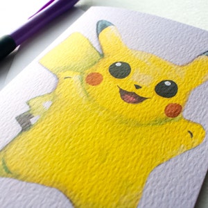 Pikachu Pokemon Inspired Greetings Card image 3