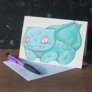 Bulbasaur Pokemon Inspired Greetings Card image 6