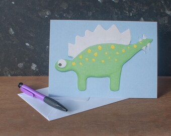 Stegosaurus Dinosaur Greetings Card