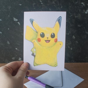 Pikachu Pokemon Inspired Greetings Card image 1