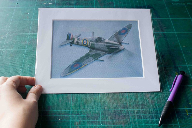 Spitfire Father's Day Card Card in Mount