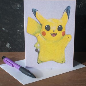 Pikachu Pokemon Inspired Greetings Card image 7