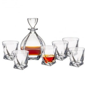 Set of 4 Bohemia Czech Crystal Glasses Tumblers Water Whiskey Cognac  10oz/320ml