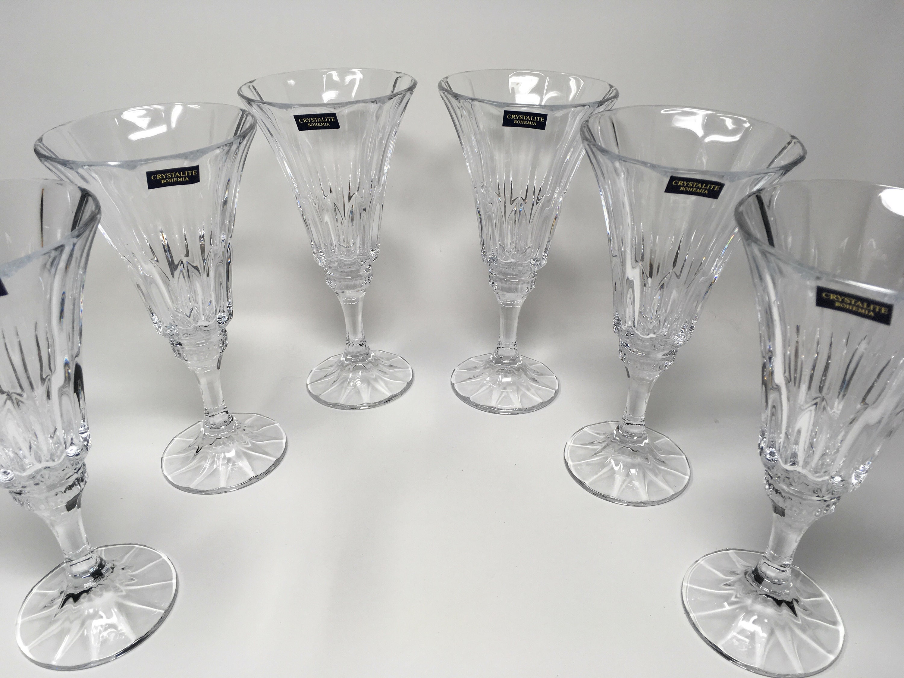 Crystal glass Bohemia Wine Champagne 9 oz set of 6 Wine | Etsy