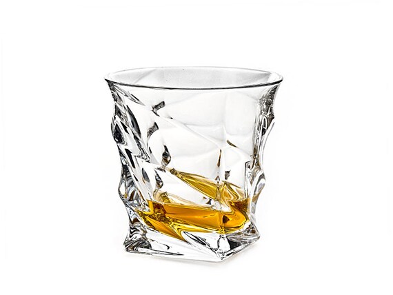 Bohemia Glas Neu 6 Likörgläser // Wodkagläser Kristallglas Handbemalt in Gold