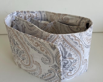 Beautiful Beige Damask Purse Organizer   41" Long