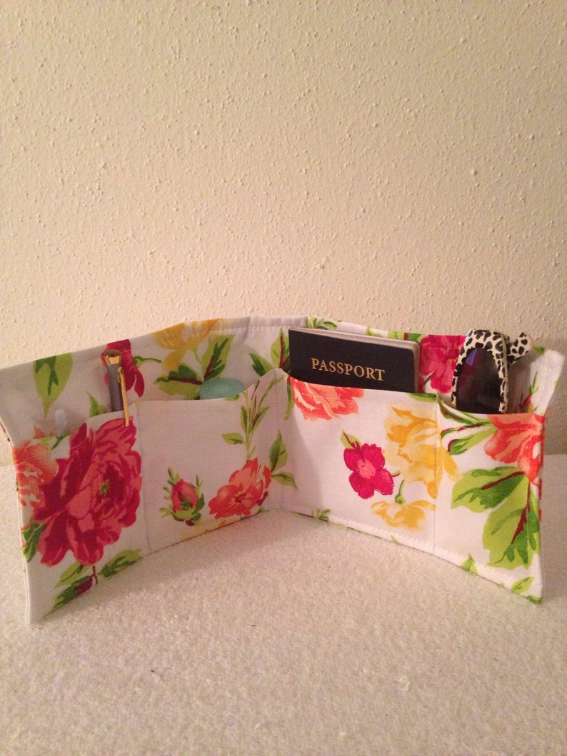 Beautiful Spring Floral Design Purse Organizer Insert 14Long