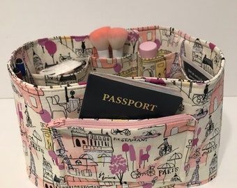 Beautiful Purse Organizer- Purse Insert-Tote Bag-Handbag- Paris Design /   29" Long