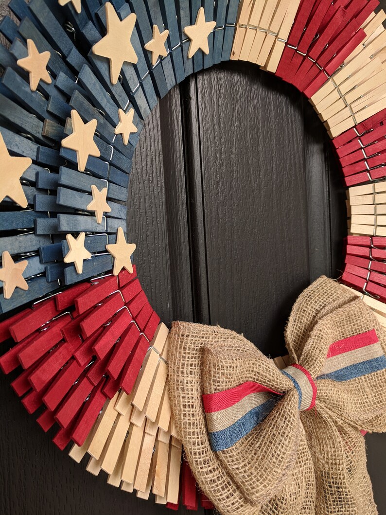 4th of July Taper Candles Flags Hand-Carved Patriotic
