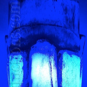 BLUE Moai hanging lamp Tiki room bar light lava light neon easter island statue island head Moai head lantern mug Tiki Head electric light image 1