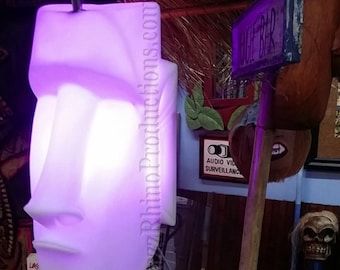 iMoai Moai table Tiki lamp Color Changing Bulb Remote Chrome Base bar light Space Ghost frankenstein monster electric light bar mug freak XX