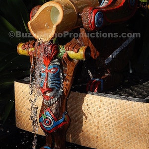 Buzz Rhino's MAUI accessories Buddies BAMBOON Netted SUN statue Enchanted Tiki Room water fountain clock figurine figure Polynesian Tiki Man image 6