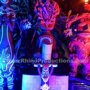 Buzz Rhino's MAUI accessories Buddies BAMBOON Netted SUN statue Enchanted Tiki Room water fountain clock figurine figure Polynesian Tiki Man image 9