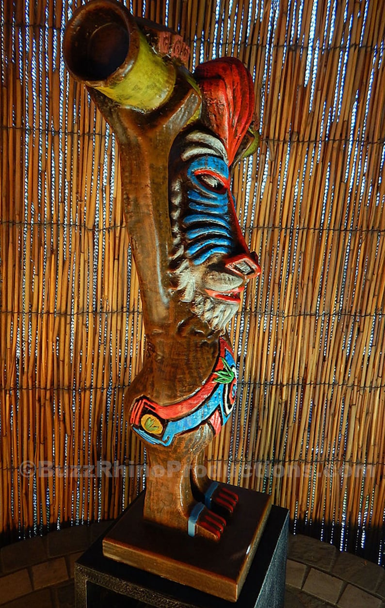 Buzz Rhino's MAUI accessories Buddies BAMBOON Netted SUN statue Enchanted Tiki Room water fountain clock figurine figure Polynesian Tiki Man image 4