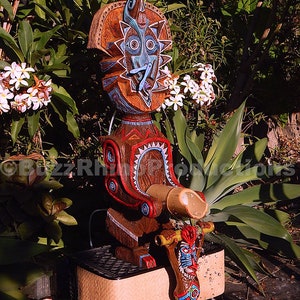 Buzz Rhino's MAUI accessories Buddies BAMBOON Netted SUN statue Enchanted Tiki Room water fountain clock figurine figure Polynesian Tiki Man image 7