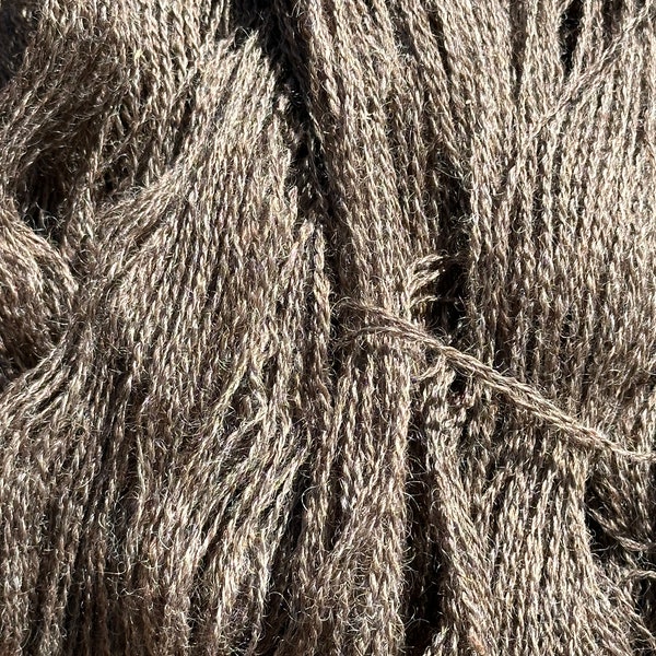 Wensleydale yarn in natural Gray. Fingering weight 400Y