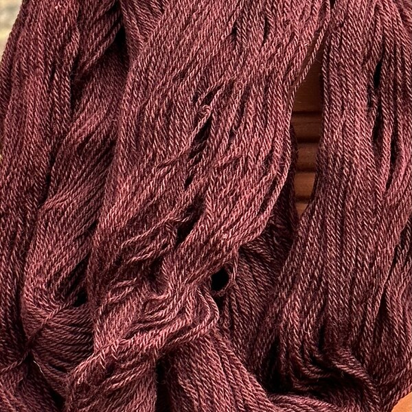 BFL wool yarn in Auburn 300Y sock weight