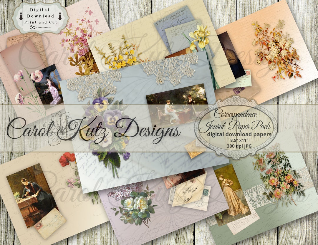 Correspondence Journal Paper Pack Digital Download Digital Etsy