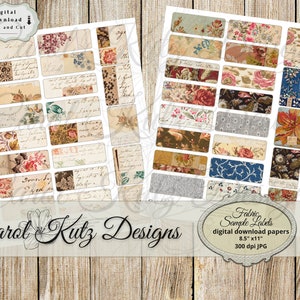 Junk Journal, Stofmonster, Etiketten, Junk Journal-labels, Digitale download, Afdrukbaar, Ephemera, Carol Kutz-ontwerpen,