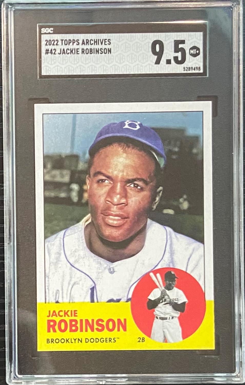 SGC 9.5 Graded 2022 Topps Archives Card: 1963 Design Jackie Robinson