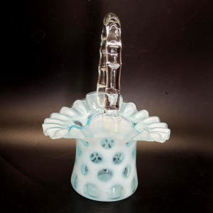 レア！オールドフェントン ドット fentonバスケット アンティーク レア！オールドフェントン コインドット fentonバスケット