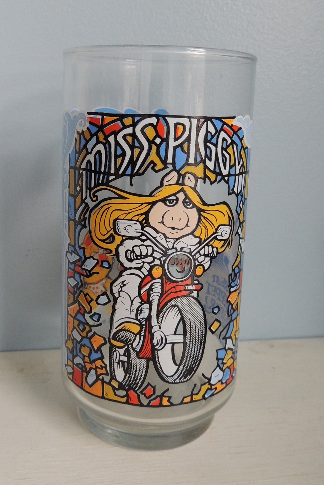 Vintage 1981 Miss Piggy Drinking Glass the Great Muppet Etsy