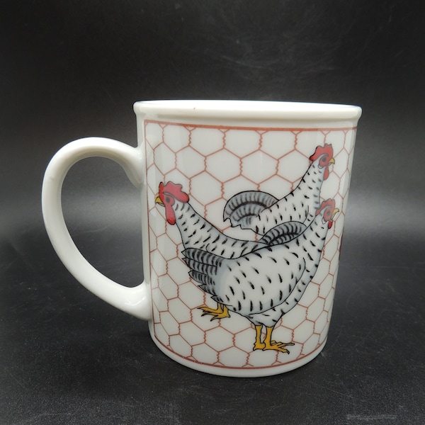 Vintage Norcrest Rooster Coffee Mug, Rooster Image All the Way Around, Country Farmhouse Kitchen Decor, Rooster Collection, Japan