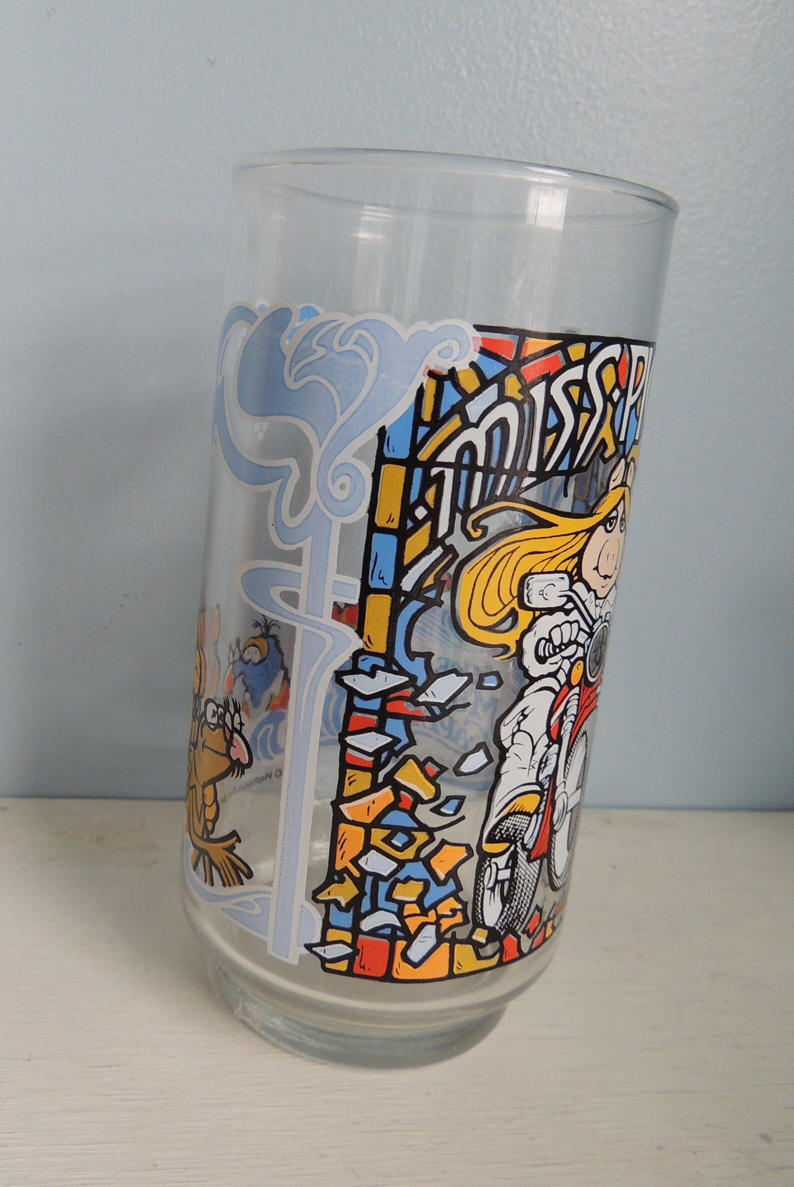 Vintage 1981 Miss Piggy Drinking Glass the Great Muppet Etsy