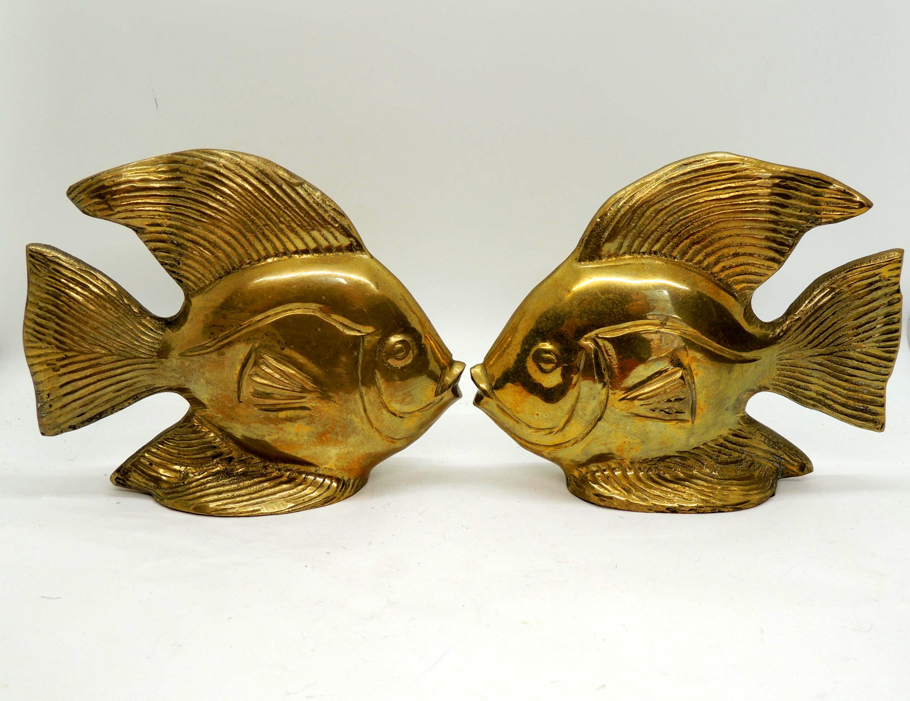 Vintage Brass Fish Wall Decor - Etsy display picture 1