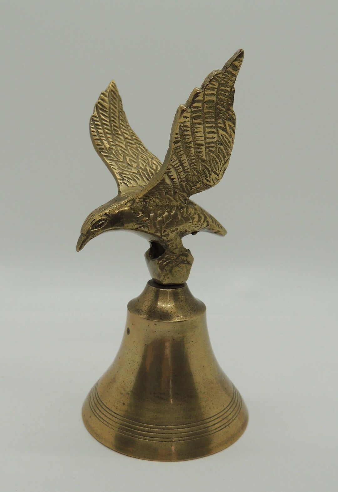 Vintage Solid Brass Eagle Bell Dinner Bell With Eagle Handle Etsy