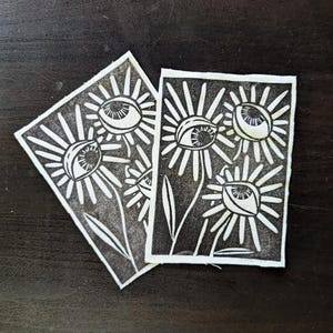 Parche de ojos de flor: borde sin rematar