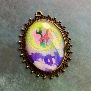 Comic Book Pendant, Vintage Comic Jewelry, Unisex Pendant.