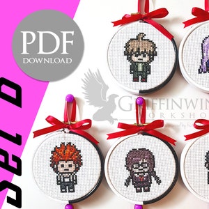 Danganronpa Sprites Cross Stitch Set B