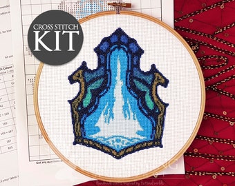 Kit de punto de cruz con la bandera de Crystarium