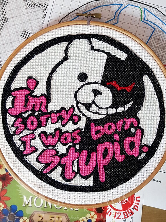競売 I'm Pattern Stitch Cross Monokuma Stupid Born Was I Sorry, 洋書