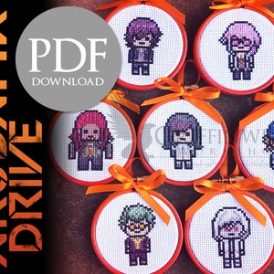 Akudama Drive Cross Stitch Pattern Set (PDF)