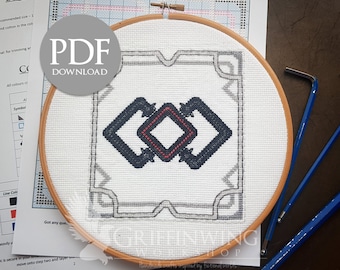 Patrón de punto de cruz de la bandera de Garlean (Descargar PDF)