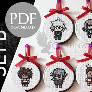 Danganronpa 2 Sprites Cross Stitch Set B