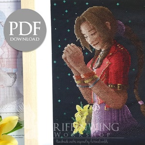 Aerith Gainsborough Cross Stitch Pattern (PDF)