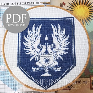 Grey Warden Emblem Cross Stitch Pattern (PDF Download)