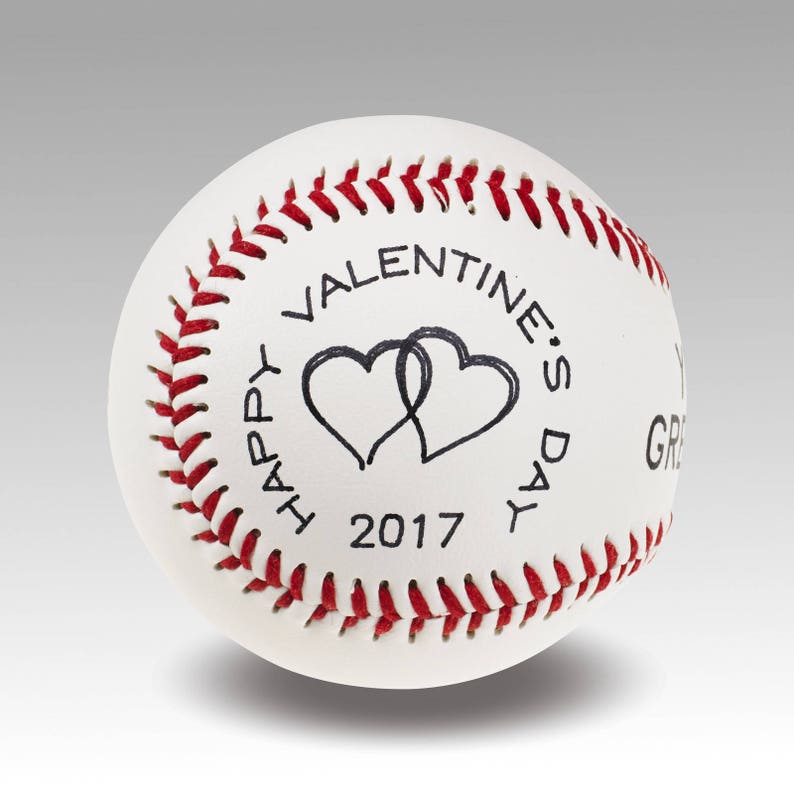Custom Valentine's Day Baseball Personalize Yours Today Baseball Only