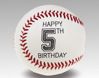 Personalized Baseball - Happy Birthday