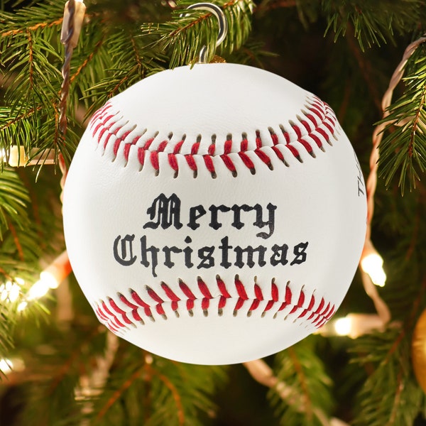 Personalized Custom Baseball Christmas Ornament