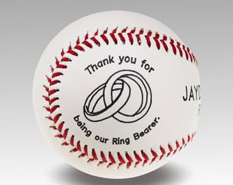 Ring Bearer Gift - Personalized Baseball