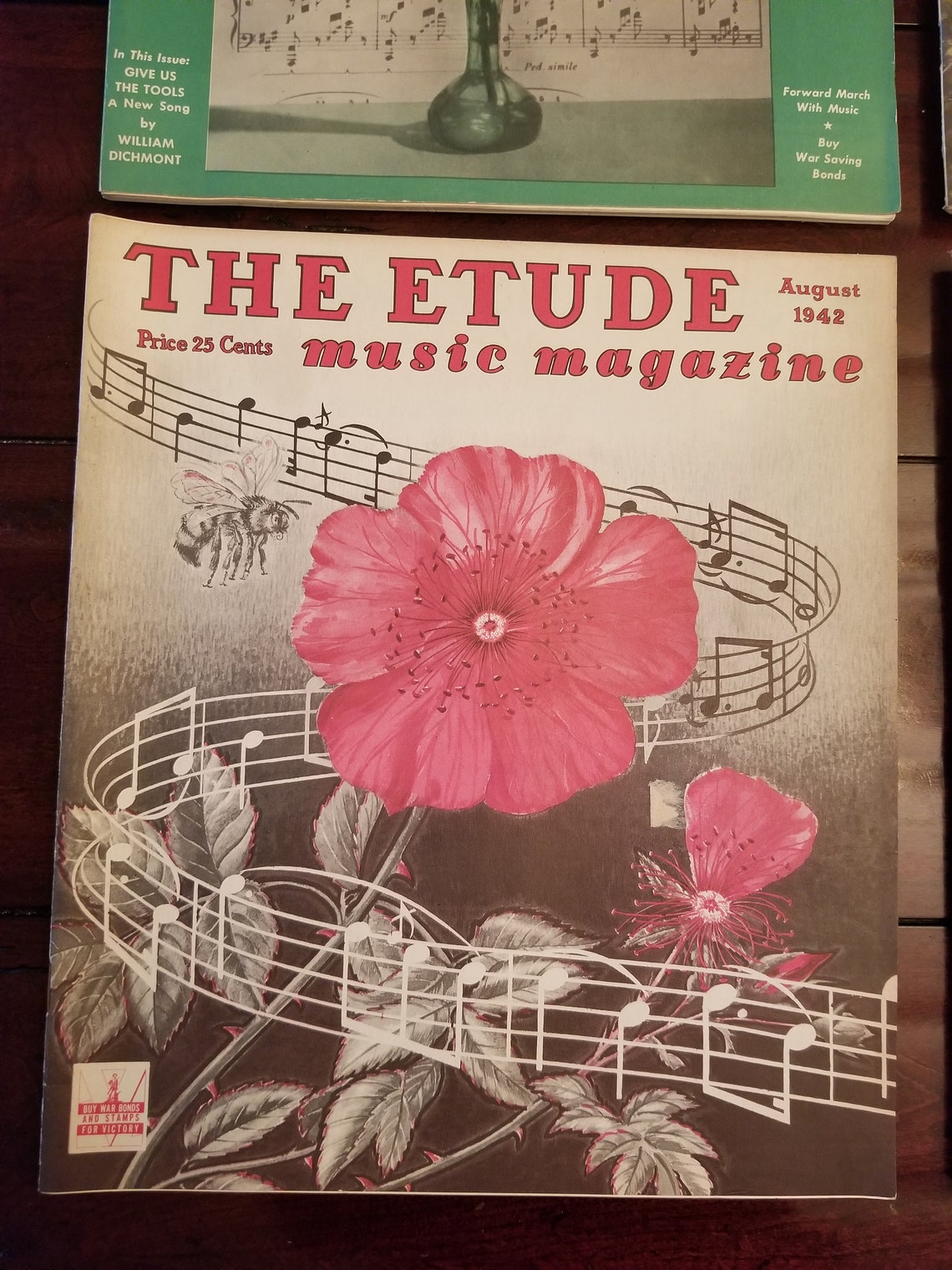Old Music Magazines Etude 1940s Songbook Covers Visual Art Etsy